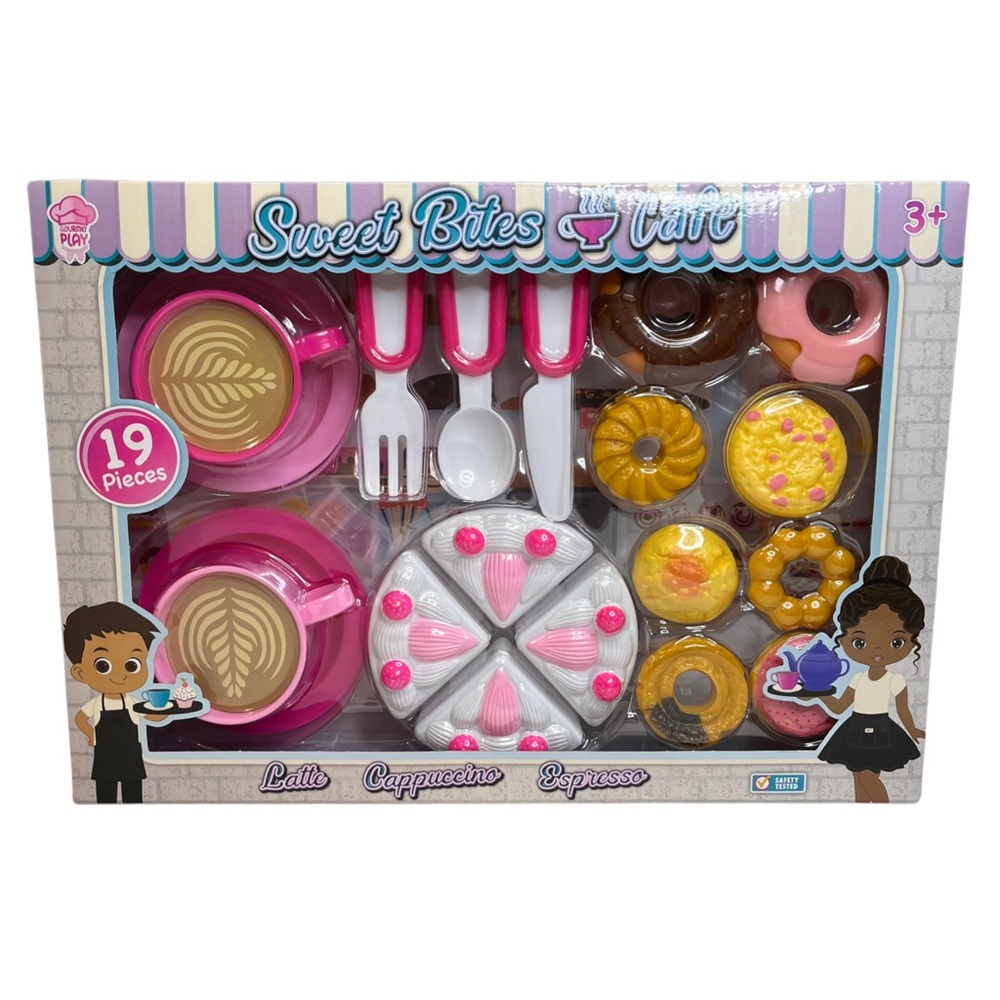 NWT Sweet Bites Cafe 19 piece play set Ages 3 and up